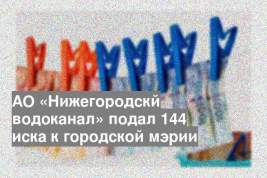 АО «Нижегородскй водоканал» подал 144 иска к городской мэрии