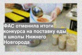 ФАС отменила итоги конкурса на поставку еды в школы Нижнего Новгорода