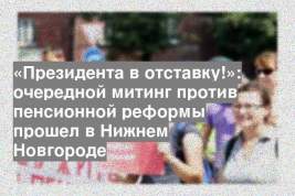 «Президента в отставку!»: очередной митинг против пенсионной реформы прошел в Нижнем Новгороде