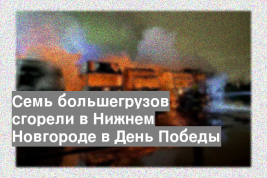 Семь большегрузов сгорели в Нижнем Новгороде в День Победы