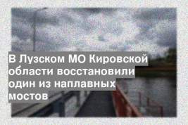 В Лузском МО Кировской области восстановили один из наплавных мостов