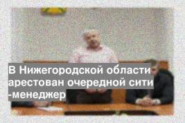 В Нижегородской области арестован очередной сити -менеджер
