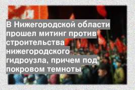 В Нижегородской области прошел митинг против строительства нижегородского гидроузла, причем под покровом темноты