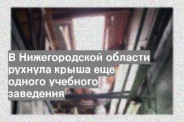 В Нижегородской области рухнула крыша еще одного учебного заведения