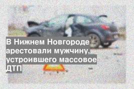 В Нижнем Новгороде арестовали мужчину, устроившего массовое ДТП