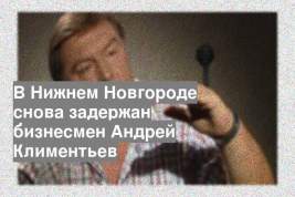 В Нижнем Новгороде снова задержан бизнесмен Андрей Климентьев