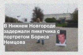 В Нижнем Новгороде задержали пикетчика с портретом Бориса Немцова