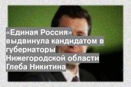 «Единая Россия» выдвинула кандидатом в губернаторы Нижегородской области Глеба Никитина
