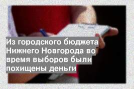 Из городского бюджета Нижнего Новгорода во время выборов были похищены деньги