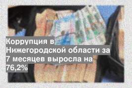 Коррупция в Нижегородской области за 7 месяцев выросла на 76,2%