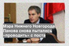 Мэра Нижнего Новгорода Панова снова пытались «проводить» с поста
