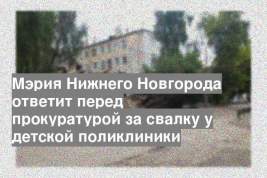 Мэрия Нижнего Новгорода ответит перед прокуратурой за свалку у детской поликлиники