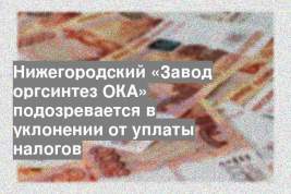 Нижегородский «Завод оргсинтез ОКА» подозревается в уклонении от уплаты налогов