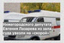 Нижегородского депутата Евгения Лазарева из зала суда увезли на «скорой»