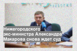Нижегородского экс-министра Александра Макарова снова ждет суд