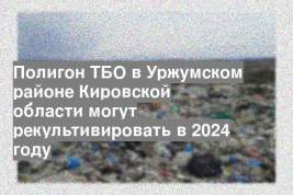 Полигон ТБО в Уржумском районе Кировской области могут рекультивировать в 2024 году