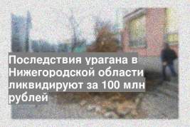 Последствия урагана в Нижегородской области ликвидируют за 100 млн рублей