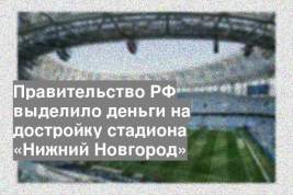 Правительство РФ выделило деньги на достройку стадиона «Нижний Новгород»