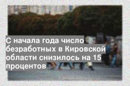 С начала года число безработных в Кировской области снизилось на 15 процентов
