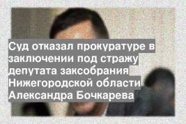 Суд отказал прокуратуре в заключении под стражу депутата заксобрания Нижегородской области Александра Бочкарева