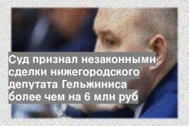Суд признал незаконными сделки нижегородского депутата Гельжиниса более чем на 6 млн руб