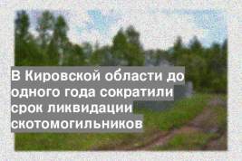 В Кировской области до одного года сократили срок ликвидации скотомогильников
