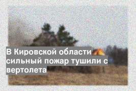 В Кировской области сильный пожар тушили с вертолета