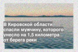В Кировской области спасли мужчину, которого унесло на 1,5 километра от берега реки