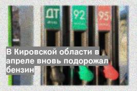 В Кировской области в апреле вновь подорожал бензин