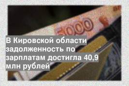 В Кировской области задолженность по зарплатам достигла 40,9 млн рублей