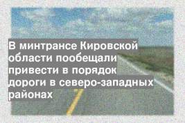 В минтрансе Кировской области пообещали привести в порядок дороги в северо-западных районах