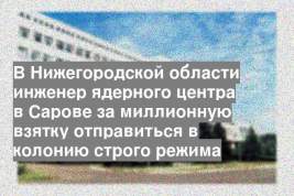 В Нижегородской области инженер ядерного центра в Сарове за миллионную взятку отправиться в колонию строго режима
