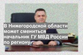 В Нижегородской области может смениться начальник ГУ МВД России по региону