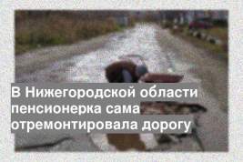 В Нижегородской области пенсионерка сама отремонтировала дорогу