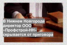 В Нижнем Новгороде директор ООО «Профстрой-НН» скрывается от приговора