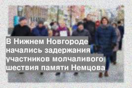 В Нижнем Новгороде начались задержания участников молчаливого шествия памяти Немцова