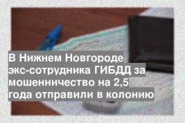 В Нижнем Новгороде экс-сотрудника ГИБДД за мошенничество на 2,5 года отправили в колонию