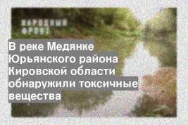 В реке Медянке Юрьянского района Кировской области обнаружили токсичные вещества