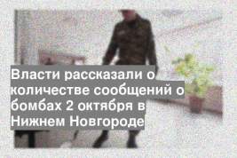 Власти рассказали о количестве сообщений о бомбах 2 октября в Нижнем Новгороде